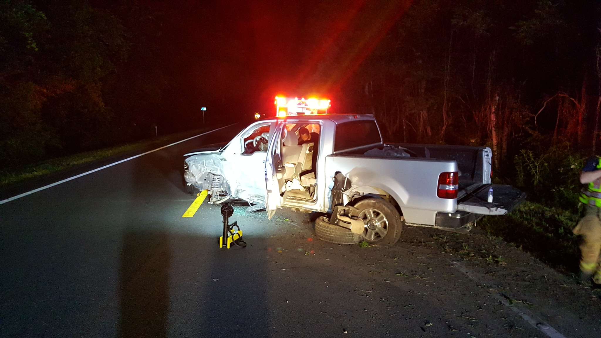 This truck was involved in a head-on collision Sunday night on State Road 50.
