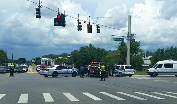Emergency personnel were on the scene of an accident at County Road 466 and Rolling Acres Road.