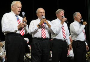 John Bird, Tom Scheponik, John Rogerson and Lee Shawcross sang "God Bless America."
