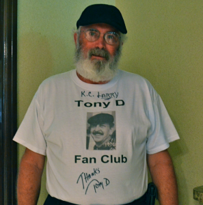 K.C. Larry honored Tony D. with his shirt.