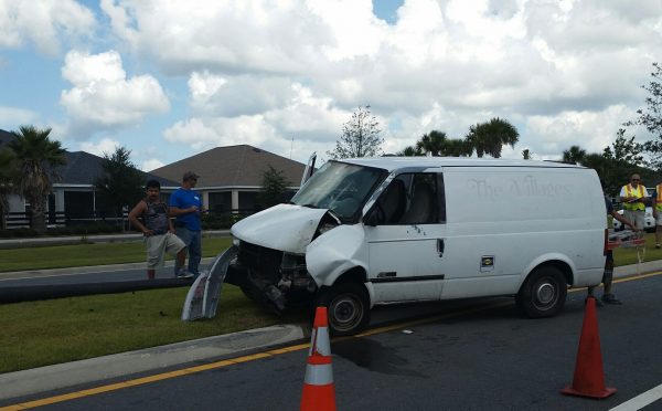 The driver of this van was arrested after a crash Friday morning on Morse Boulevard.