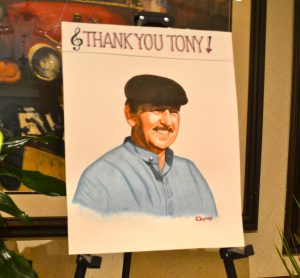 A portrait of Tony D. was on display at Truman Recreation Center.