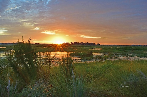 Sunrise over the preserve behind Evans Prairie Country Club