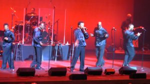 The Spinners displayed slick moves and tight harmony at The Sharon.
