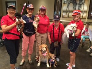 Therapy dogs performed in an Olympics for the Day Break Club.