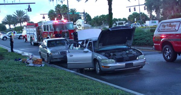 Emergency personnel were on the scene of an accident Tuesday morning at Morse Boulevard and County Road 466A. 