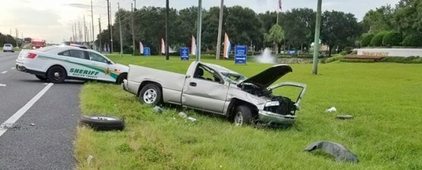 The female driver of this truck was extricated by Marion County Fire Rescue after an accident Wednesday near Stonecrest.