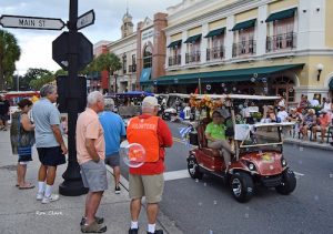 Volunteers play an important role in the parades. 