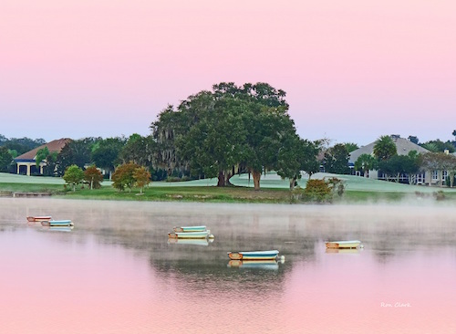 A steamy early morning on Lake Sumter in The Villages