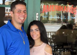 David Suleiman and his wife Sydney at Amerikanos Grille in Spanish Springs.