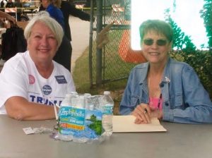 Villagers Denise Neal and Beverly Johnson attended the Trump rally in Ocala. 