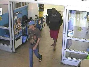 Wal-Mart video surveillance caught the men at the store.