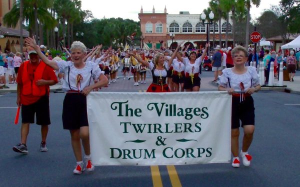 The Villages Twirlers & Drum Corps marched in the Oktoberfest Parade.