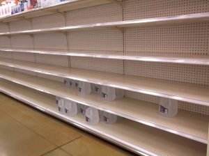 Jugs of water were a hot commodity Wednesday morning at Winn-Dixie at Lake Sumter Landing.