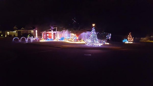 A home in the Village of Bonita is decked out for the holidays. 