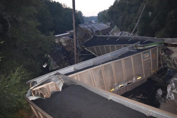 A train derailed early Wednesday morning in Marion County.