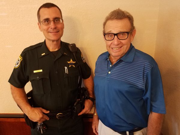 Lt. Robert Siemer (left) and Ralph Paquino at this year's Volunteer Appreciation Luncheon