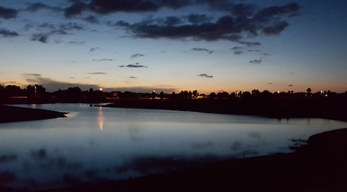 An evening shot from a golf course in The Villages