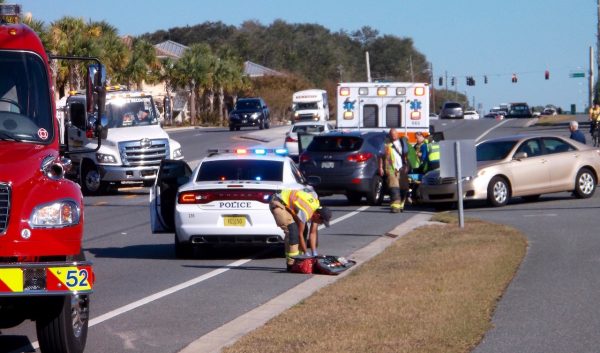 Emergency personnel were on the scene of the accident Wednesday afternoon on County Road 466.