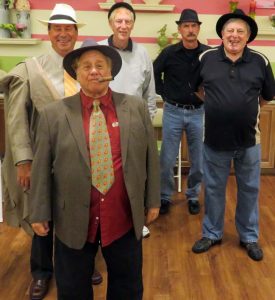 Sky Materson's guys looking for a floating crap game in Guys and Dolls.