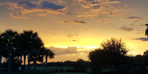 Sunset from the east end of Ft. Walton Golf Course