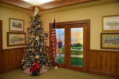 The Christmas tree at Rohan Recreation Center in The Villages