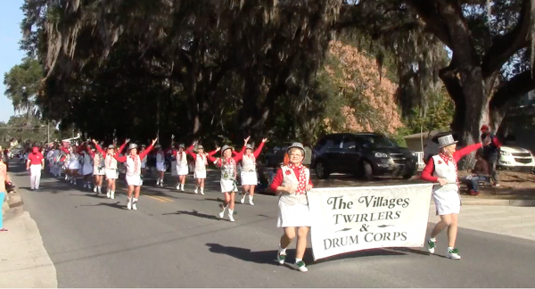 The Villages Twirlers & Drug Corps marched in the Lady Lake Christmas Parade. 