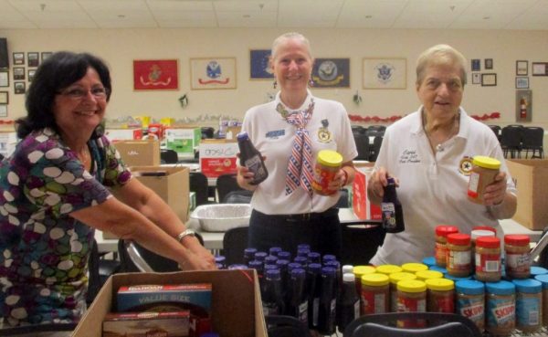 Volunteer Maureen Caswell with committee chairs Cathy Trout and Carol Pirone-Udell, from left.
