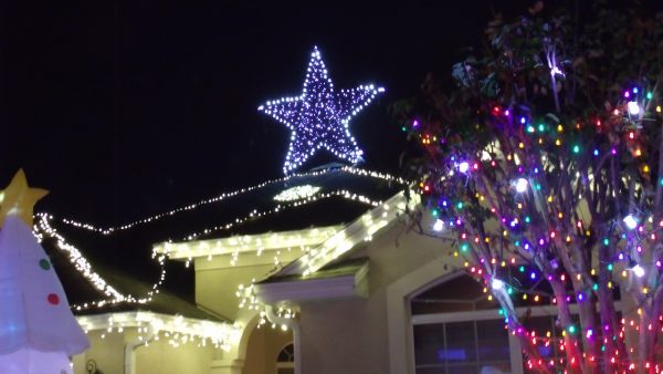 A star atop the Stefans' house.