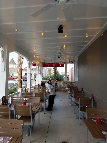 Patio seating at Bob Evans