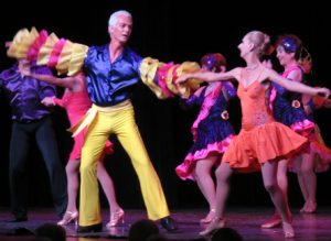 Carter Poust and Diane Vargas dance a Latin number.