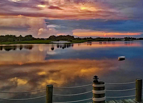 Sunset over Lake Sumter taken behind the Waterfront Inn