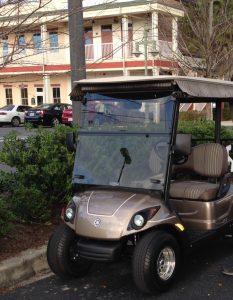 Teresa Burner's golf cart was stolen while parked at Spanish Springs.