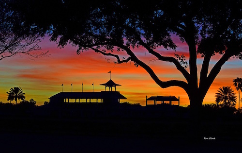 The Polo Field at sunset in The Villages
