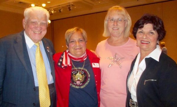 Attendees at the meeting that had all gone to the inauguration together. Dr. John Long, Edna Wales, Paula Bedner and Marina Woolcock. Dr. Long celebrated his 90th birthday while at the inauguration.