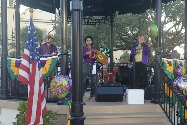 Rocking out at Mardi Gras in The Villages