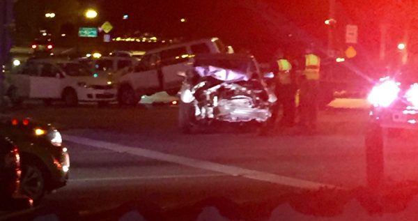 Emergency personnel were on the scene of an accident Thursday night at County Road 466 and Morse Boulevard.