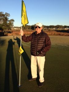 Joe Duerre got a hole-in-one during a brisk golf outing.