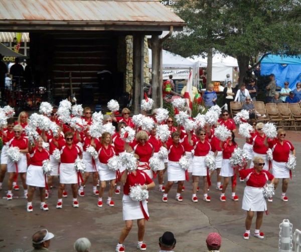 The Villages Cheerleaders performed at the Strawberry Festival.