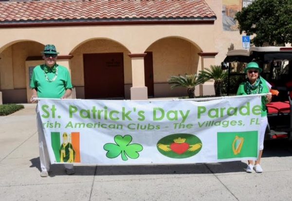 Jim and Jean Milligan celebrated their 20th anniversary at the St. Patrick's Day Parade.