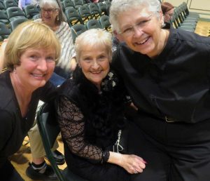Sandie Hawthorne, center, directed Thoroughly Modern Millie while Helene Yelverton did the choreography and Jean Butler directed the orchestra.