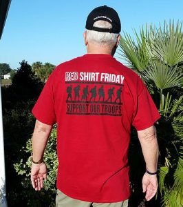 The Marine Corps League will be selling red shirts at Brownwood Paddock Square.