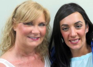 Choreographer Laurie Scheben left with Dawn DiNome who played Mary Magdalene.