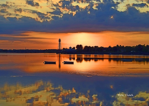 Sunrise over Lake Sumter Landing in The Villages