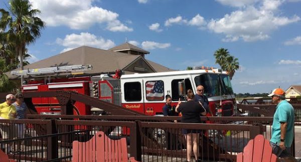 The Villages Public Safety Department arrived on the scene Sunday afternoon at Lake Sumter Landing.