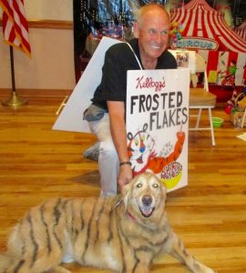 Tony the Tiger with owner Loras Schrobilgen.