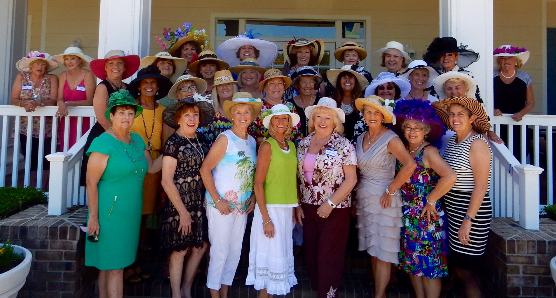 Villagers donned their best hats for a pre-Kentucky Derby luncheon.