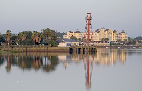 A reflective mirror image on Lake Sumter in The Villages