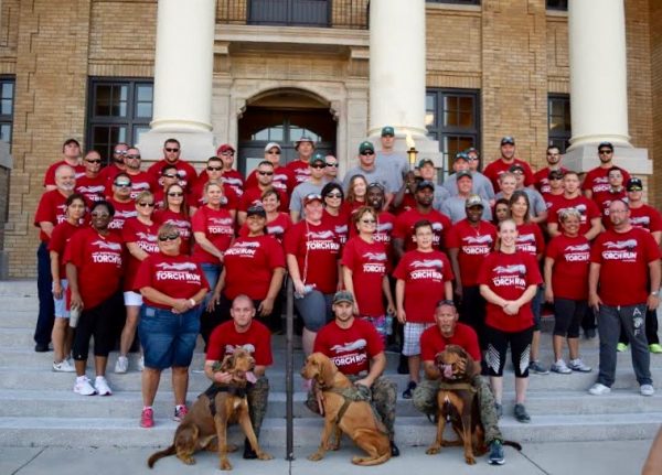 Members of the Sumter County Sheriff's Office joined in the Torch Run on Wednesday.