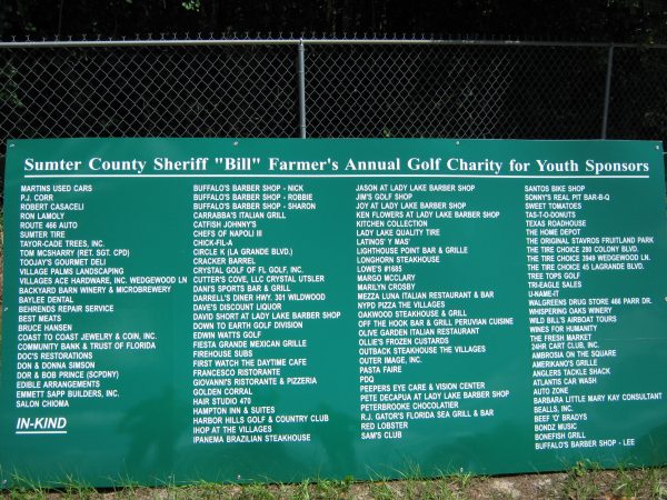 Sponsors for SCSO Charity Youth Scramble